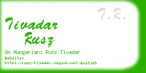 tivadar rusz business card
